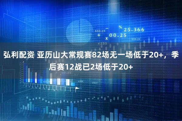 弘利配资 亚历山大常规赛82场无一场低于20+，季后赛12战已2场低于20+